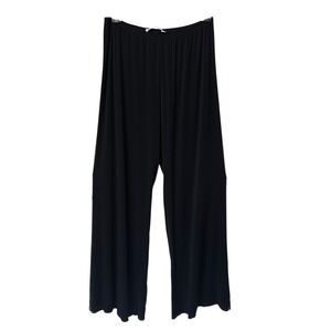 Marisa Baratelli Sheer Overlay Pants Womens Size 4 Black Wide Leg Flowy‎ Resort